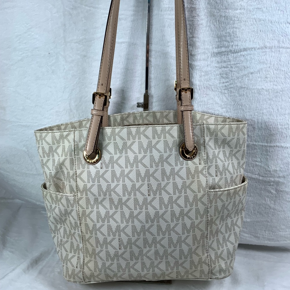 Michael Kors Beige Monogram Tote
